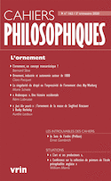 Cahiers philosophiques, no 162